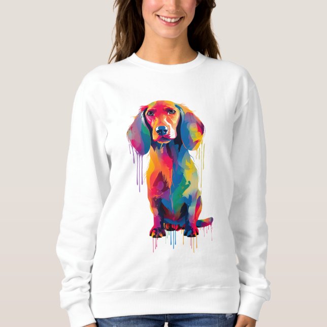 Dachshund Vibrant and Colourful Sweatshirt (Front)
