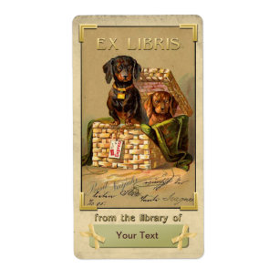 Dachshund  - Vintage Book Plate ID