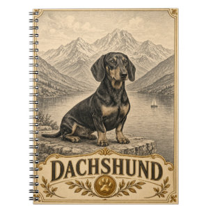 Dachshund, Vintage Heritage Dog Notebook