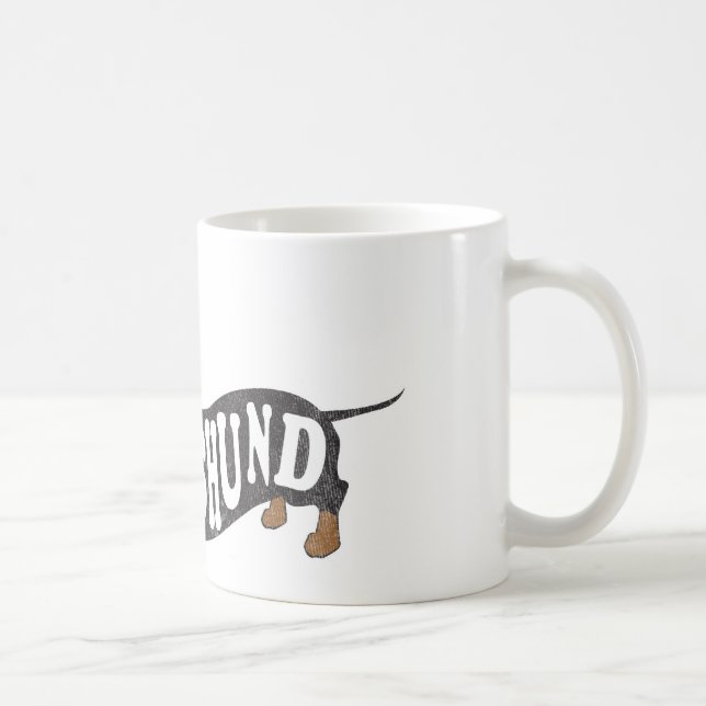 Dachshund Vintage Mug (Right)
