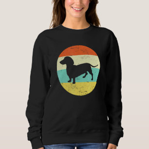 Dachshund Vintage Retro 80s Doxie Dog Mom Dog Dad Sweatshirt