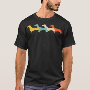Dachshund Vintage Retro Sausage Dog Hound Lover 60 T-Shirt
