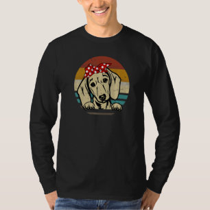 Dachshund Vintage Silhouette 60s 70s Retro  Dog    T-Shirt