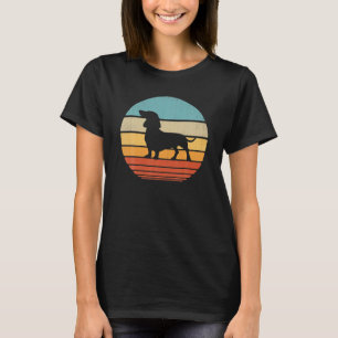 Dachshund Vintage Silhouette Retro Gifts Dog Lover T-Shirt