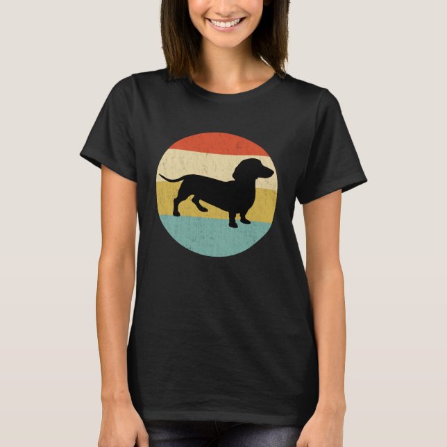 Dachshund vintage Teckel Retro T-Shirt (Front)