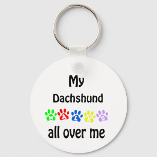 Dachshund Walks on Me Keychain
