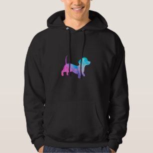 Dachshund Water Colour Love Dog Paint Splat 1 Hoodie