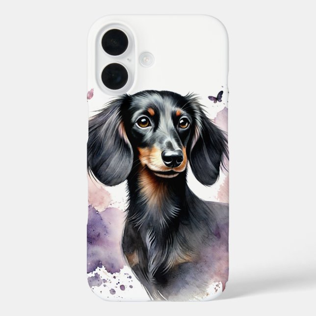 Dachshund Watercolor Art Case-Mate iPhone Case (Back)