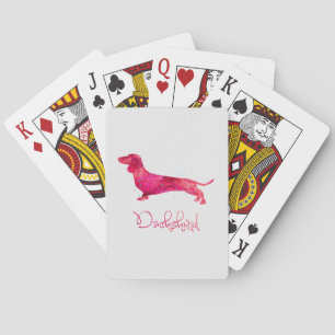 Dachshund - Watercolor Design Playing Cards