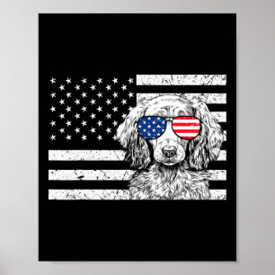 Dachshund Weiner Dog 4th Of July Us American Flag Poster