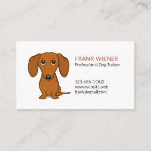 Dachshund   Weiner Dog   Cute Doxie Cartoon Dog Business Card