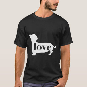 Dachshund Weiner Dog Love A Minimalist Distressed T-Shirt