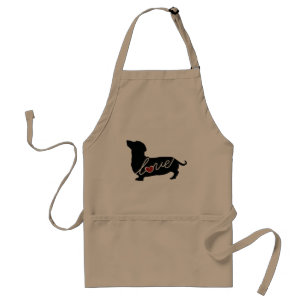 Dachshund "Weiner Dog" Love Standard Apron