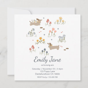 Dachshund Weiner Dog Lovers Party Invitation