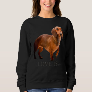 Dachshund Weiner Dog Mom Dad Love Doxie Puppy Cute Sweatshirt