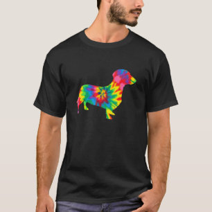 Dachshund Weiner Dog Pet Parent Tie Dye Style T-Shirt