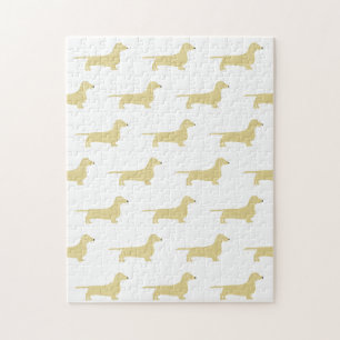 dachshund wheaton silhouette jigsaw puzzle