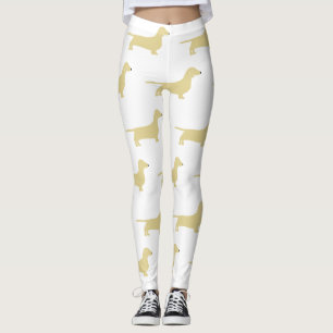 dachshund wheaton silhouette leggings