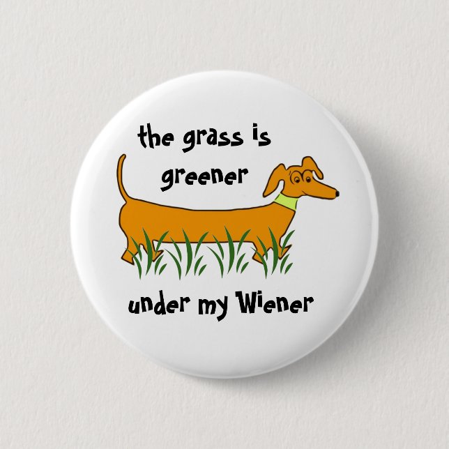 Dachshund Wiener 2 Inch Round Button (Front)