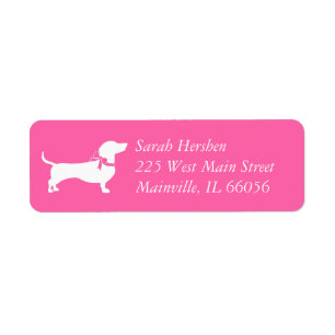 Dachshund Wiener Chien Baby shower fille rose