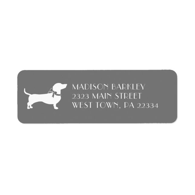 Dachshund Wiener Chig Étiquette de chiot (Devant)