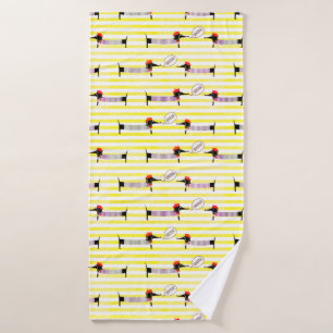 Dachshund Wiener Dog Bonjour Bath Towel