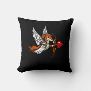 Dachshund Wiener Dog Cute Cupid Pet Throw Pillow