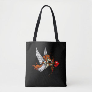 Dachshund Wiener Dog Cute Cupid Pet Tote Bag