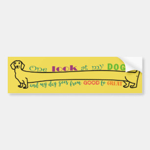 Dachshund Wiener Dog Cute Humour Funny Drawing Bumper Sticker