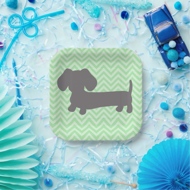 Dachshund Wiener Dog Party Paper Plate (Party)