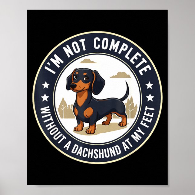 Dachshund Wiener Dog  Poster (Front)