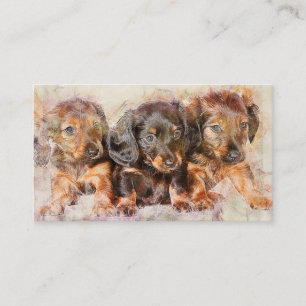 Dachshund Wiener Dog Puppies Business Card