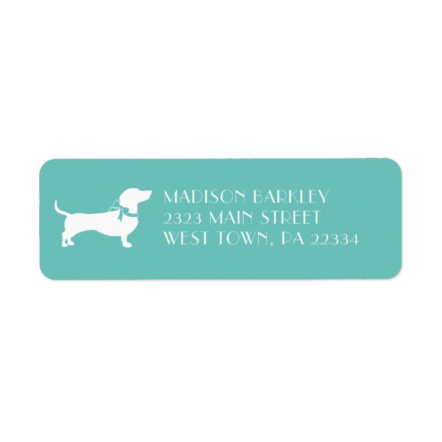 Dachshund Wiener Dog Puppy Label (Front)
