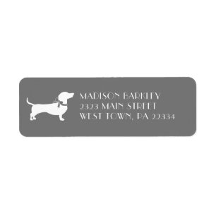 Dachshund Wiener Dog Puppy Label