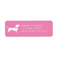 Dachshund Wiener Dog Puppy Label