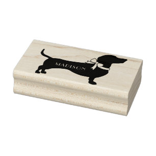 Dachshund Wiener Dog Puppy Rubber Stamp