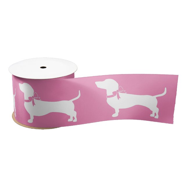 Dachshund Wiener Dog Puppy Satin Ribbon (Spool)