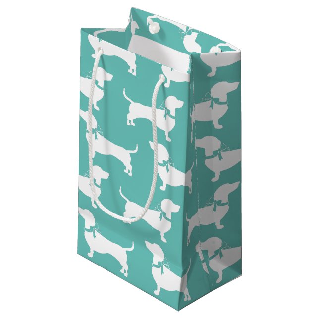 Dachshund Wiener Dog Puppy Small Gift Bag (Front Angled)