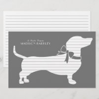 Dachshund Wiener Dog Puppy Stationery