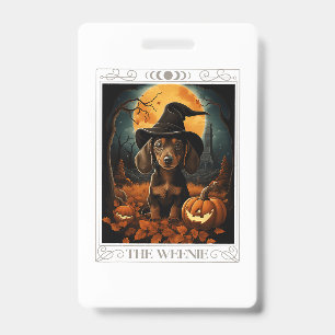 Dachshund Wiener Ghost Funny Halloween Costume Dog Badge