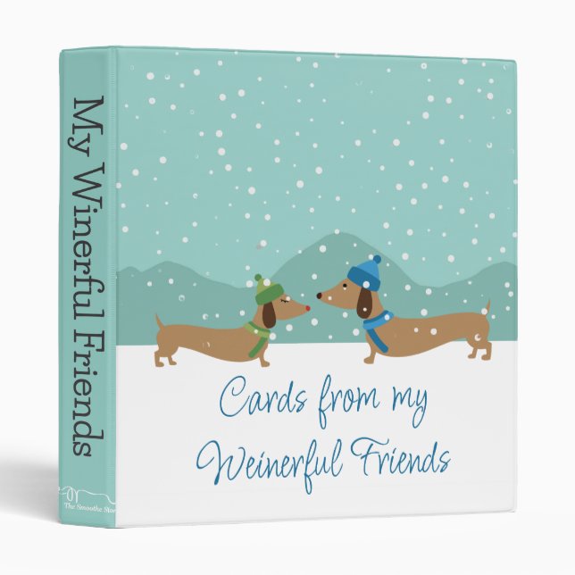 Dachshund Wiener Wonderland Christmas Gift Box Binder (Front/Spine)