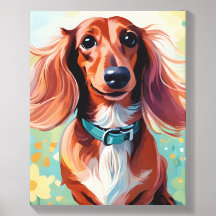 Dachshund Wienerdog Canvas gift idea 