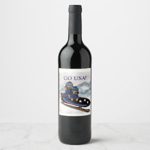DACHSHUND WINE LABEL