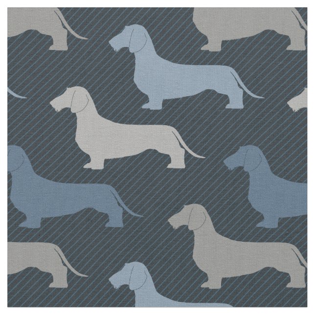 Dachshund - Wire Haired Fabric (Close Up)