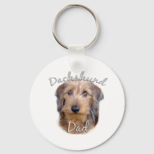 Dachshund (wirehaired) Dad 2 Keychain