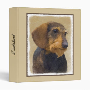 Dachshund (Wirehaired) Painting Original Dog Art Binder