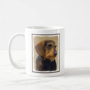 Dachshund (Wirehaired) Painting Original Dog Art Coffee Mug