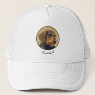 Dachshund (Wirehaired) Painting Original Dog Art Trucker Hat