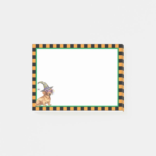 Dachshund Witch Post-it Notes (Front)