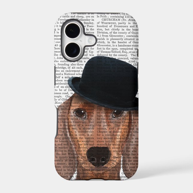 Dachshund with Black Bowler Hat (Back)